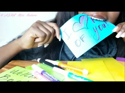 ASMR  Mukbang Eating Sounds: Edible Paper and Edible Marker