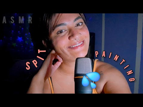 asmr | SPIT PAINTING | Não tem como VC não DORMIR 😴 #asmrspitpainting