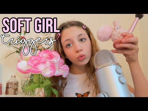 ASMR SOFT GIRL TRIGGERS ♡ | Blush stippling, barrettes, perfume!