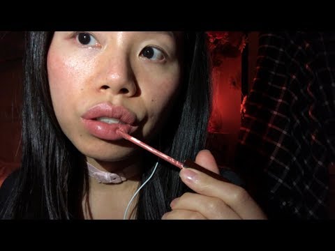 ASMR *Up Close* NUDE Liquid Lipstick Application + Mouth Sounds!! 💄💋