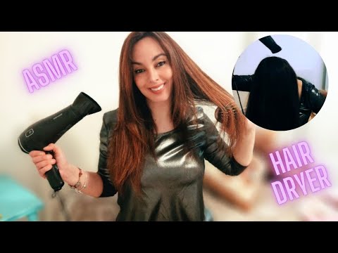ASMR | HAIR DRYER SOUND | BRUSHING MY HAIR | TOUCHING YOUR FACE | OIL SOUNDS | HAIR PLAY | SCALP