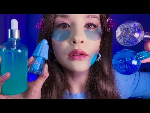 Мокрый ASMR Уход за лицом | Wet Skincare, Mouth sounds & Visual Triggers
