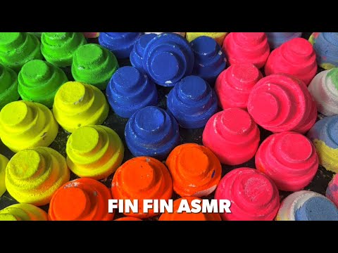 ASMR | 🧡🩷Colorful Neon 3 Tier Gym Chalk Crush 💙💚#425 