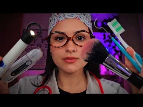 ASMR 5 ROLEPLAY em 1💤 Enfermeira, Exame dos olhos, Dentista...