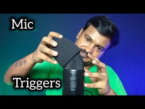 Fast and Aggressive ASMR Mic Triggers ( Bare Mic Scratching, Form Swirling, Mouth Sounds)