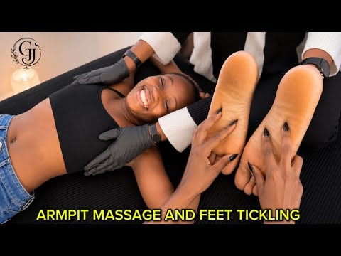 ASMR Intense Feet Tickling Reactions 😄 | Armpit Massage, Head Massage & Full Body Relaxation