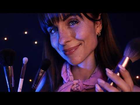 ASMR très doux ​💆🏻‍♀️​ Brushing / Pinceaux sur le micro et ton visage 💤