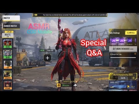 ASMR COD Mobile ~ Special Q&A ♡ (controller sounds)