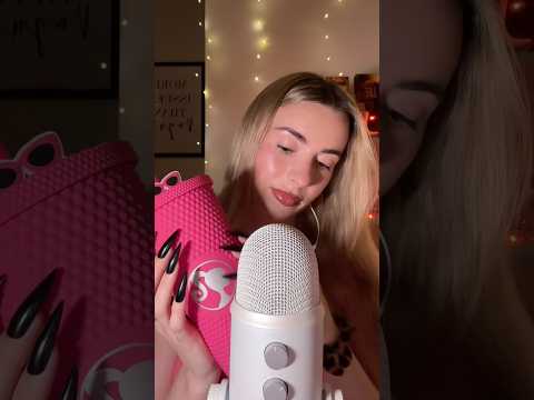 ASMR pink triggers 🌸💗🌺 #asmrscratching #tappingasmr