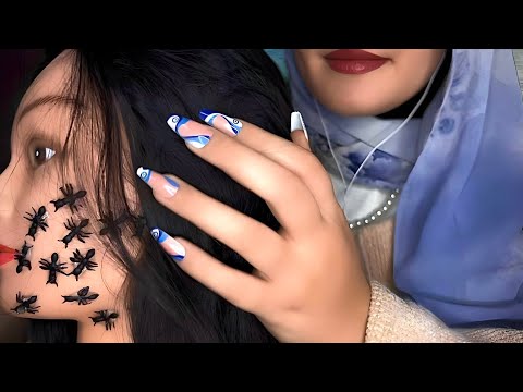 ASMR I Found Bugs On Your Face?! 🫢 Neck & Face Tapping With Scalp Scratching (no talking)