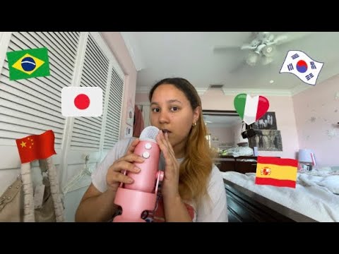 ASMR saying good night in different languages 