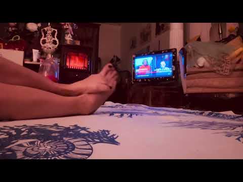 ASMR feet stretching feet before bed
