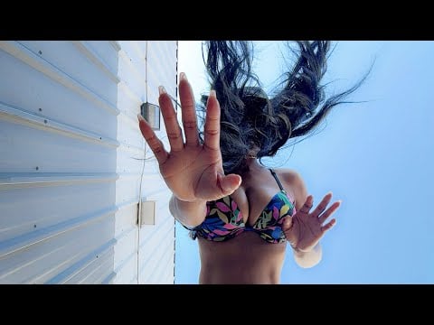 Asmr Spit painting hand movements & Tapping outside for 1 min