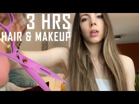 ASMR - 3 Hrs Of Haircut & Makeup - Fast, Chaotic and Aggressive ASMR