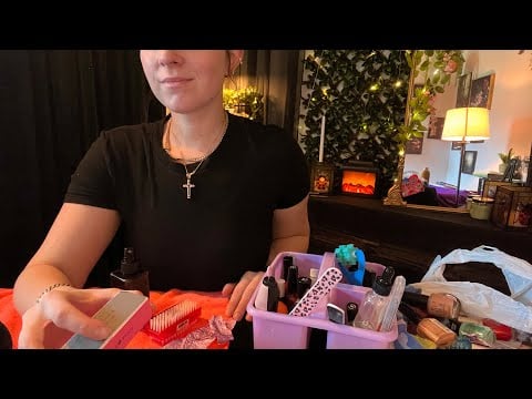 ASMR Nail Appointment | Rummaging, Brushing, Filing, Spray, Fabric Sounds, Soft Spoken