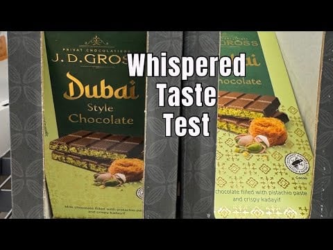 Viral Dubai Chocolate Unboxing & Taste Test  | Whispered Eating Sounds for Sleep & Relaxation
