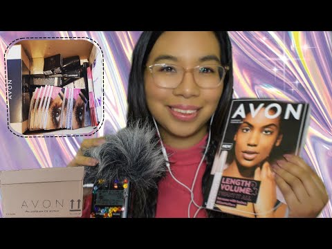 ASMR: AVON HAUL (+ Fluffy Mic & Whispered Ramble) 💄🎁 [Ear to Ear]