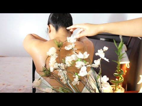 ASMR Russian Platza (Inspired), RELAXING Back Massage (Flowers, Spray Bottle, Oil, ZEN ZONE)!!