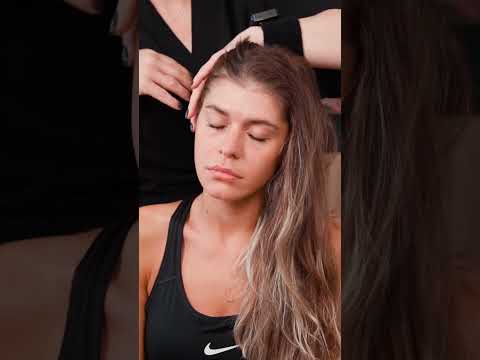 ASMR relaxing neck and facial massage for girl Lilia #asmrmassage