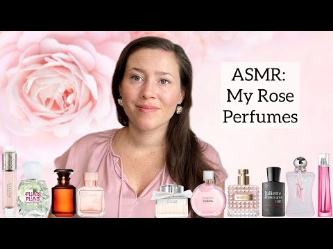 ASMR - My Rose Perfume Collection  - Glass Tapping & Whispering