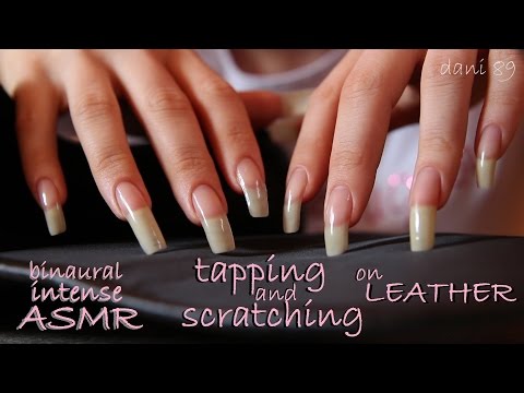 🔊 Binaural intense ASMR 🎧 only tapping & scratching ON LEATHER.... 💤