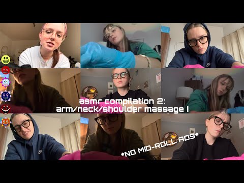 ASMR 1.5HR: best arm/neck/shoulder massage COMPILATION roleplays (realistic, gloves, lotion, aloe)