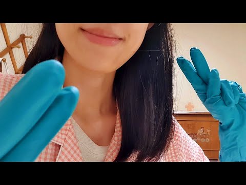 ASMR Cranial Nerve Exam With Latex Gloves 👩‍⚕️🩺 eye ear focus test, hand movement, mouth checkup