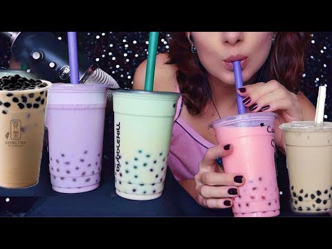 ASMR: BUBBLE TEA  -  Drink com bolinhas macias que estouram!