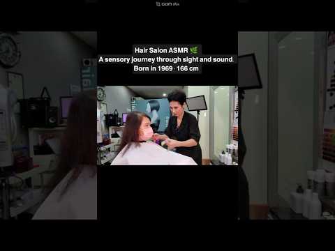 Hair salon ASMR visual and hearing activation #Magic straight, break the strong curly chain to make