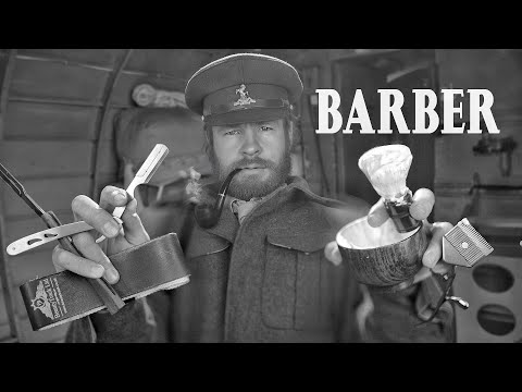 ASMR | Authentic 1940's Aeroplane Barbershop 💈Haircut & Shave💈