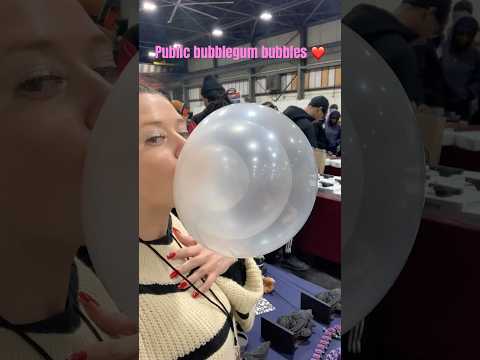 Public Bubble Gum Bubbles #asmrsounds #notalking #public