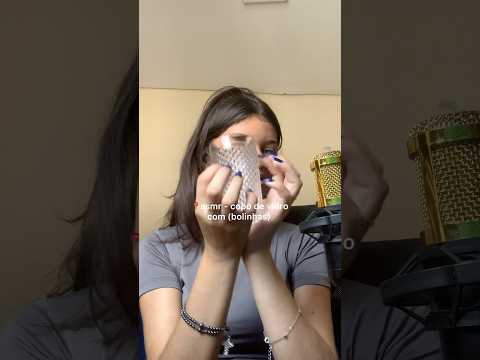 ASMR NO COPO COM BOLINHAS 🥲 #relax #asmr #asmrbrasil #tapping #visualtingle