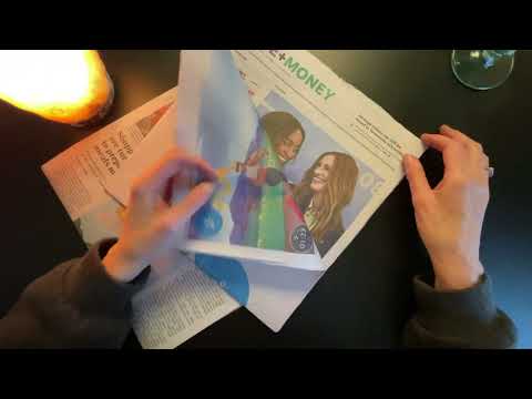 Soft-Spoken ASMR Reading Today’s Newspaper 📰 Gentle Page Turning & Relaxing News Sounds