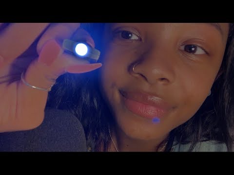 ASMR examining your face / ‘follow the light’ + personal attention triggers