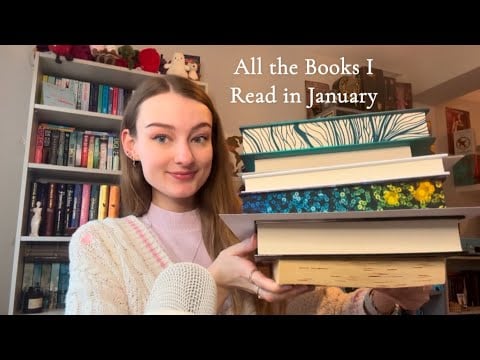 ASMR All the Books I Read in January (January Wrap Up) (whispers, soft talking, book triggers)