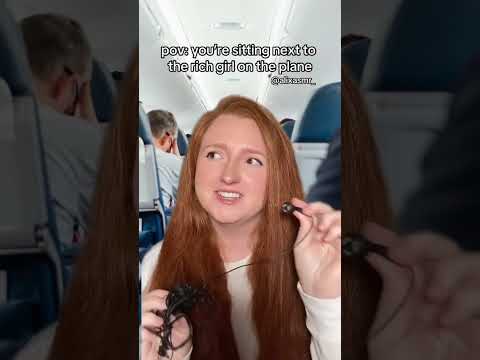 pov: you’re sitting next to the rich girl on the plane #asmr #plane #flight