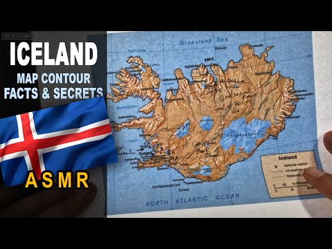 ASMR: Map of ICELAND contour tracing with facts  Main CITIES less known facts  ASMR maps and facts