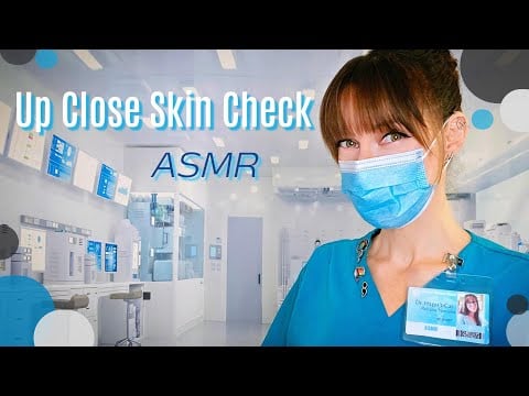 ASMR Acne Check with Your Optometrist 👩‍⚕️🧤 Up-Close Face Touching, Mask & Glove Sounds