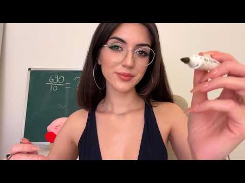 ASMR German Girl in Detention Draws Freckles on Your Face