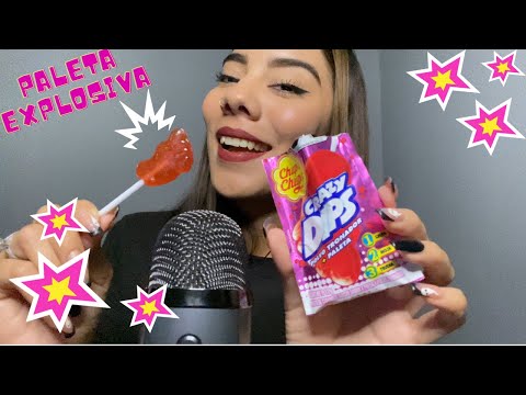 ASMR 🍭 Comiendo PALETA EXPL0S1VA 🍭💥 💖 asmr en español