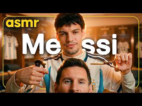 ASMR ESPAÑOL ROLEPLAY PELUQUERÍA ✂️ Cortándole el Pelo a Messi