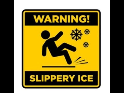 My friend Ava sliding on ice.