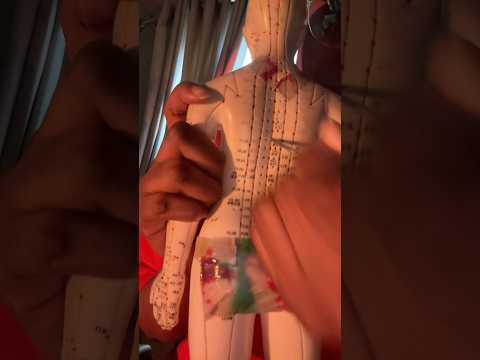 ASMR acupuncture doll massage for spinal pain/discomfort #asmr