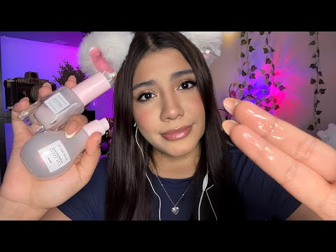 ASMR español / TE HAGO la SKINCARE con PRODUCTOS CAROS (SP1 T PAINTING)