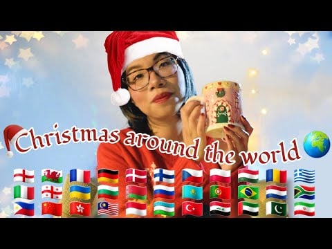 ASMR in Different Languages - Christmas Around The World (1 Hour Soft Speaking for Sleep) 🎄