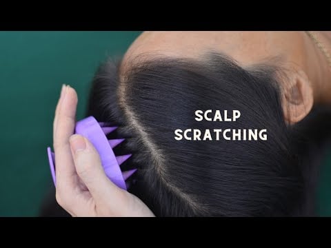 ASMR Head Massage No Talking, Hair Brushing Sounds For Relieve Headache, Insomnia, Stress