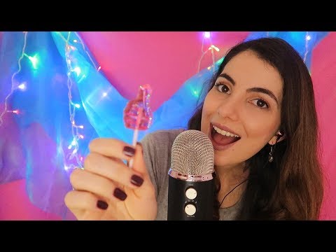 ASMR (Blue yeti): Pirulito que estoura na boca - Crunchy sounds