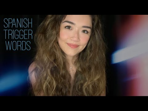 ASMR Repeating Spanish Trigger Words! (whispered, hand fluttering)