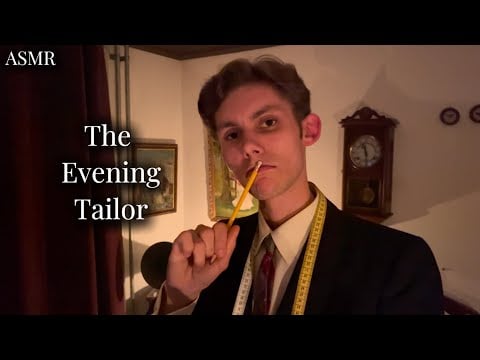 ASMR - Measuring you for a new suit, close up whispering & personal attention male roleplay 