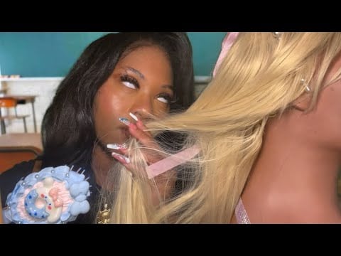 ASMR First Day of School ✏️ Girl Obsessed With Your Hair | Back Scratching, Neck Tapping & Hair Play